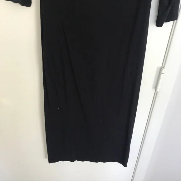 3/$15 popular basics black 3/4 sleeve midi dress - Picture 4 of 8